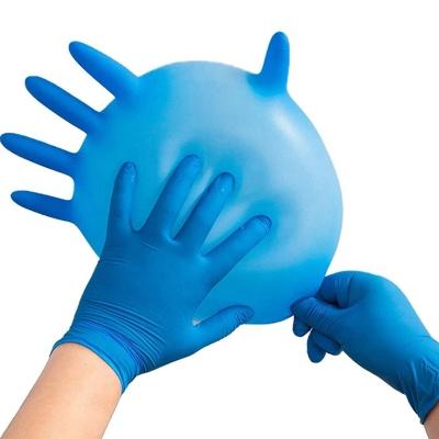 Китай Подгонянные перчатки голубых волос устранимых перчаток нитрила 510K крася продается