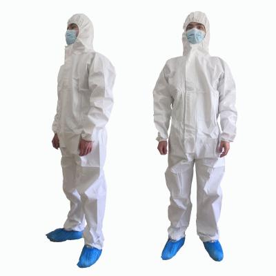 China EN14126 Microporous Disposable Surgical Coveralls Disposable Hazmat Suit With Hood for sale
