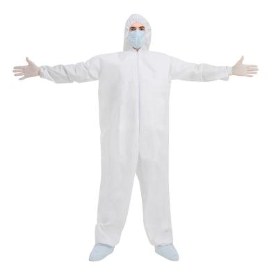 China EN1186 FDA Non Woven Disposable Coverall Hooded Coverall Suit Moisture Permeable for sale