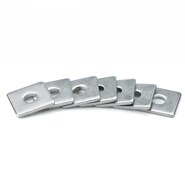Square Leveling Carbon Steel Flat Washers With Round Square Hole