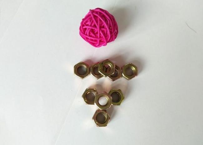 Yellow Zinc Plated Hex Head Nuts , Metric Prevailing Torque Lock Nut M3 - M64