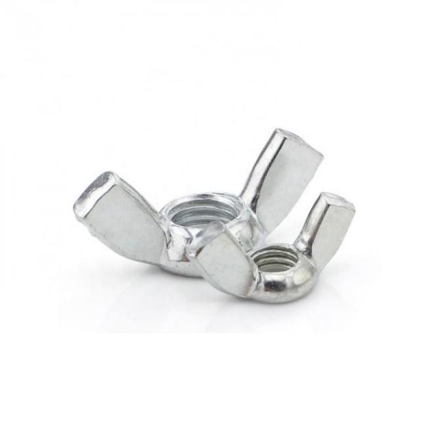 DIN315 White Galvanized Nut Bolt Hand Tightened Zinc Plated 1