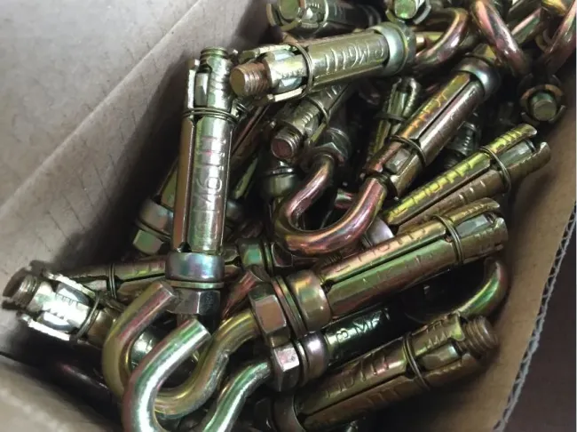 Projection Anchor Bolt Anchor 4PCS Heavy Duty Yellow Zinc Plated Fix Bolt