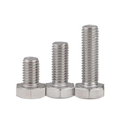 China Fasteners DIN933 A2 A4 Stainless Steel 304 hex bolts factory price fasteners for sale