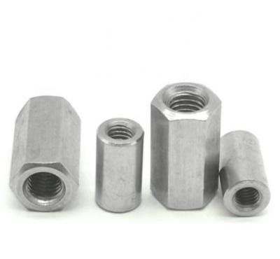 China DIN6334 long nut hex nuts carbon steel galvanized grade 4.8 hexagon coupling nuts for sale
