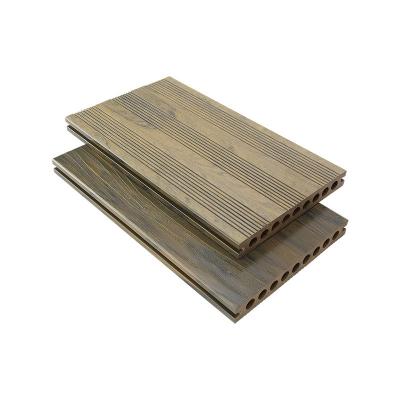 China Outdoor Real Wood Aesthetics Hollow Composite Decking 200x25mm for sale