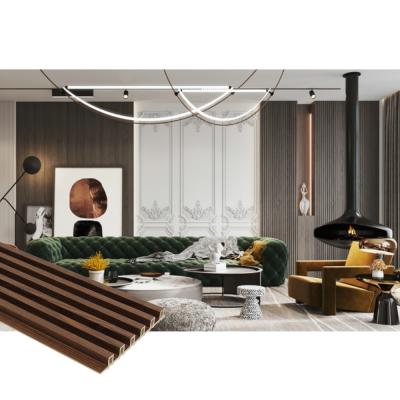 China CNAS Hotel Wood Aesthetics Interior Wall Paneling Anti Static 173*20mm for sale