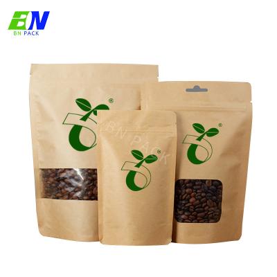 China Biodegradable Recycled Stand Up Pouch with translucent window for sale