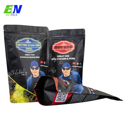 China Convenience Store Snack Bag Zipper Stand Up Pouch Large Black Color Plastic Bags for sale