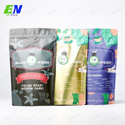 China Customized Standup Coffee Packaging Bags With Valve Coffee Bean Bag Food Packaging Pouch for sale