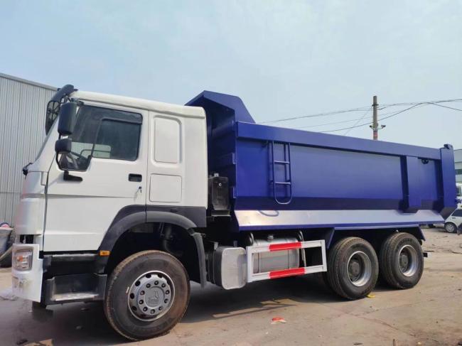 White and blue Color Secondhand Truck 10tires White U-Type Dump Truck Sinotruck HOWO 6*4 Dump Truck