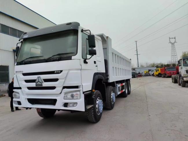 375HP Sinotruk HOWO 8*4 Dump Truck Secondhand Truck 12 Wheels White Transportation