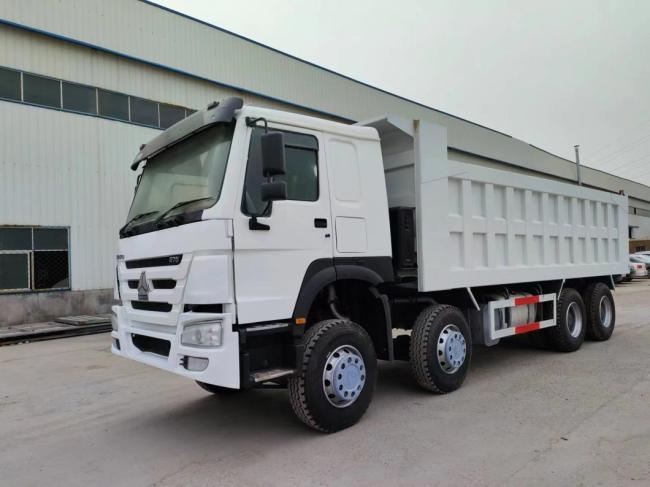 375HP Sinotruk HOWO 8*4 Dump Truck Secondhand Truck 12 Wheels White Transportation