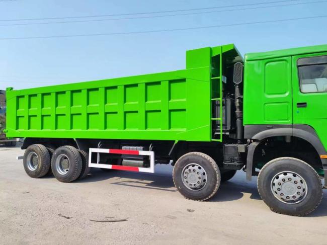 Sinotruk HOWO 8*4 Green Color Dump Truck Secondhand Truck 12tires