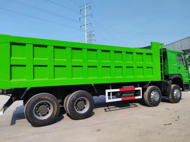 Sinotruk HOWO 8*4 Green Color Dump Truck Secondhand Truck 12tires