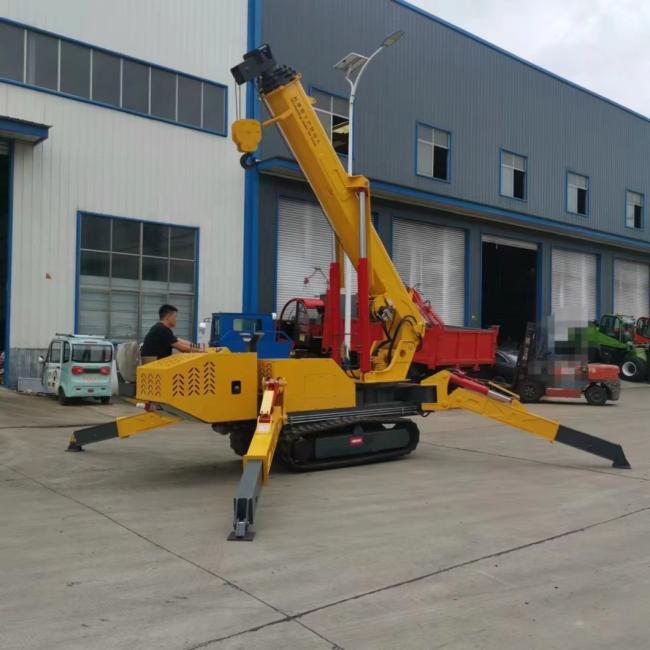 Crane Mobile Crawler Cranes 360 Degree Hydraulic Slewing Construction Lifter Tracked Mini 8 Ton Spider Crane