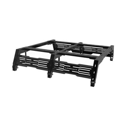 China Silver Universal Truck Bed Rack Adjustable Steel Pickup Bed Rack for sale