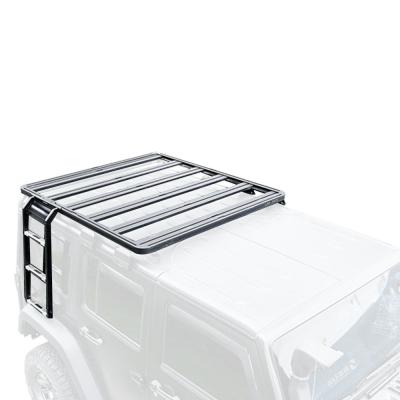 China Powder Coated Ladder Jl Roof Rack for Jlu Jeep Rubicon Wrangler Convenient Cargo Storage for sale