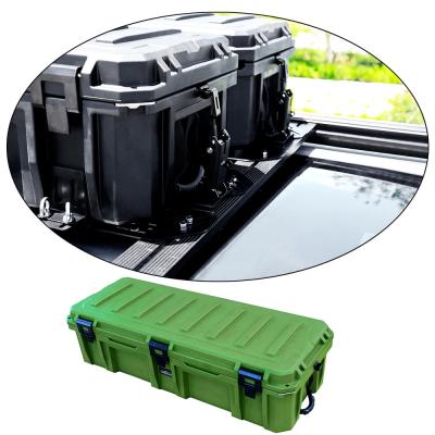 China Heavy Duty Car Roof Rack Mounted LLDPE Hard Case Plastic Tool Box with Tools OEM Accepted for sale