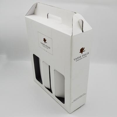 Китай Ручка джина вискиа подарочной коробки бутылки белого вина картона красная для бутылки 2 продается