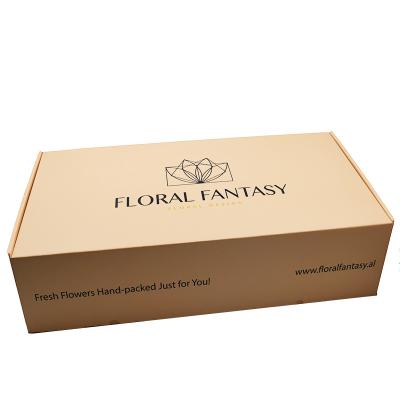 Chine L'annonce ridée de boîte enferme dans une boîte les cartons d'expédition et la boîte ondulée de fleur à vendre