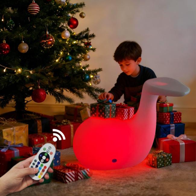 Small colorful whale stool – toddler PE stool for nursery and home