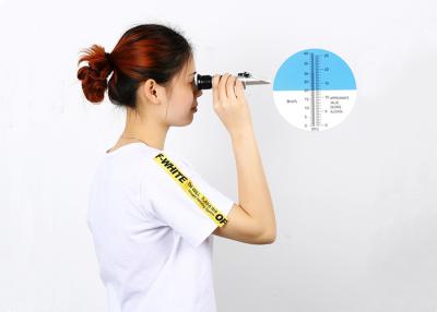 China Wort Specific Gravity Hand Held Refractometer With 0~40% Brix Range for sale