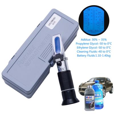 China 4 In 1 Engine Fluid Glycol Antifreeze Refractometer Freezing Point Car Battery Hand Held for sale