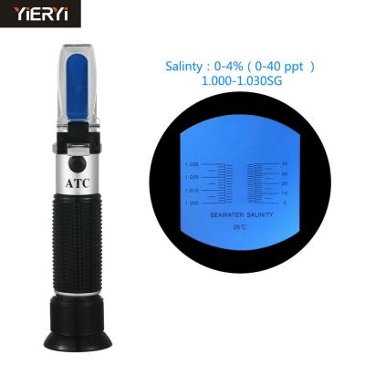 China 0-4% Digital Salinity Refractometer Hand Held , Salinity Meter Aquarium 20-40ppt for sale