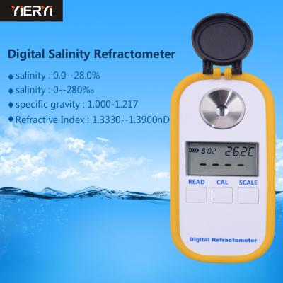 China Digital Display Brix Scale Refractometer / Salimeter Measurement Tool For Aquarium Seawater for sale