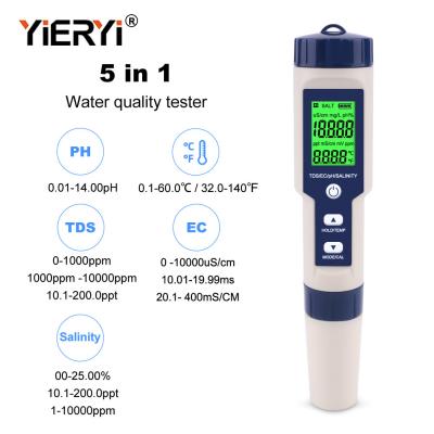 China Drinking Water 0.1MS/CM EC Salinity Pocket Ph Meter for sale