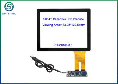 China Dustproof 8 Inch Monitor PC Touch Screen Display Capacitive With Plug And Play for sale