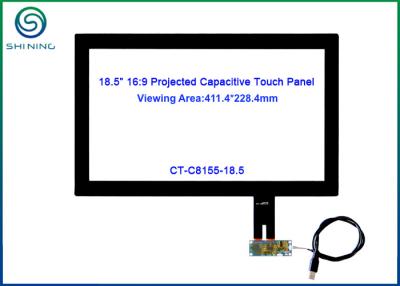 China 18.5 Inch Capacitive USB Multi Touch Screen Overlay Surface Hardness Above 6H for sale