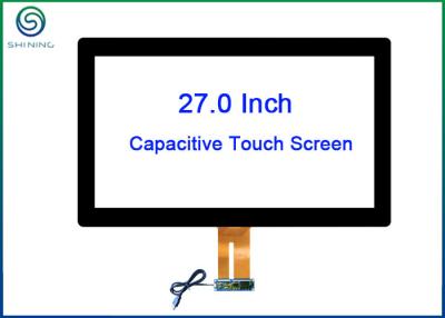 China 27 Inch PCAP Multi Touch Screen Overlay Kit Bonded With Cover Glass for sale