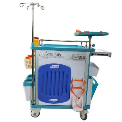 China Durable Crash Cart Emergency Medical Equipment Trolley Equipment 520MM for sale