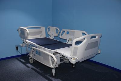 China Cold Rolled Steel 85in Electric Hospital Bed  For Home Use W105 White With Toilet for sale