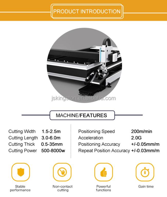 High quality China Factory make fiber laser plate and tube cutting machine 3000w