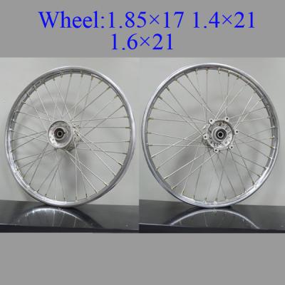 China 16 Inch Spoked Motorcycle Wheels High Precision Sliver Coated Multi - Color for sale
