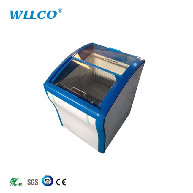 158L Blue and White Outdoor Commercial Portable Mini Freezer
