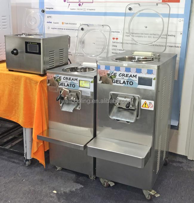 Wellcooling Vertical Gelato Batch Freezer Commercial Italian Ice Sorbet Hard Ice Cream Machine