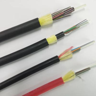 China Self support aerial overhead aramid yarn fibra optica cables FRP 6 12 24 48 hilos fiber optik kable 6core adss cable for sale