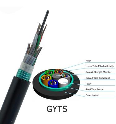 China GYTS 24core Duct Fiber Optic Cable for sale