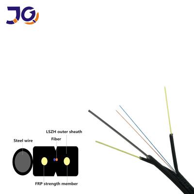 China White LSZH Sheath G652D FTTH Fiber Optic Drop Cable for sale