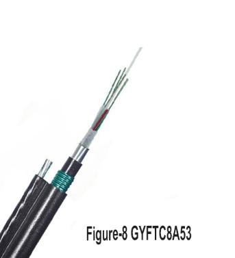 China 2KM Figure 8 Self Support 24 Core Fiber Optic Cable Single Mode for sale