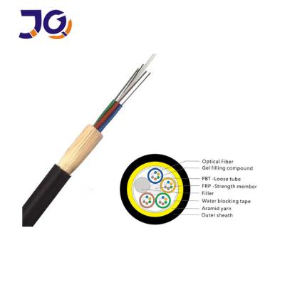 China Water Resistant Loose Tube ADSS Fiber Optic Cable 96 144 Core for sale