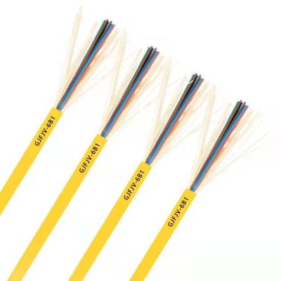 China Cable de distribución interior de la fibra óptica del almacenador intermediario apretado unimodal multifibra de Gjfjv en venta