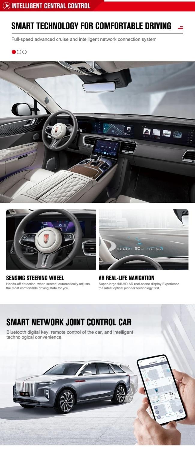 2022 New Model Hongqi E-HS9 EV Car Pure Electric Car Fast Charging 0.8h Max Power