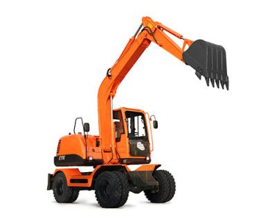 China Four Wheel Drive Excavator 6 Ton Wheel Excavator For Salt Stone Cotton Industry for sale