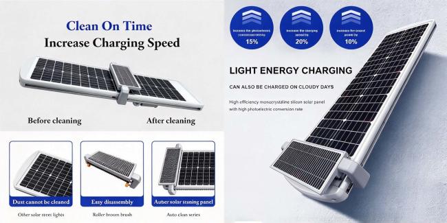 Automatic cleaning SOLAR LIGHT