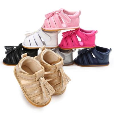 China Rubber sole Summer infant Sandals Tassel Outdoor Casual baby sandals for sale